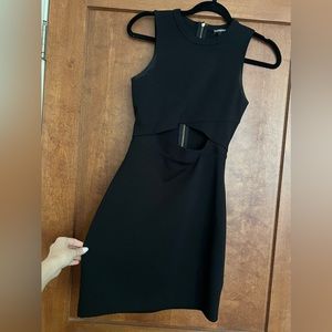 Express Fitted Cutout Black Dress